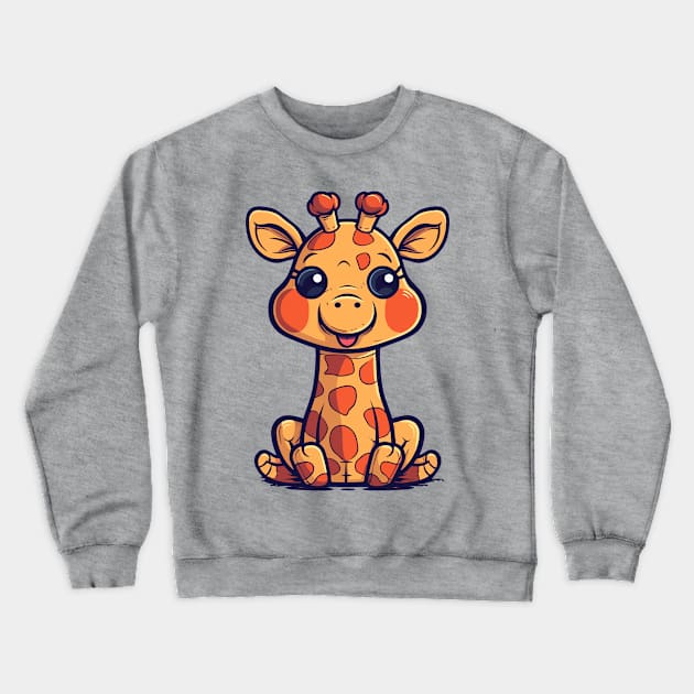 Baby funny giraffe Crewneck Sweatshirt by JORDYGRAPH